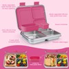 MaMix Bento Lunch Box Stainless Steel,3 Compartments Leak-Proof Bento Box