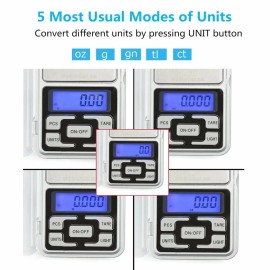 Unbranded Portable 500g x 0.01g Mini Digital Scale Jewelry Pocket Balance Weight Gram LCD