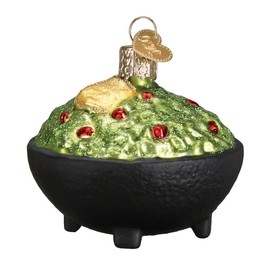 Old World Christmas Glass Blown Ornament with S-Hook and Gift Box, Condiments & Sauces Collection (Guacamole)