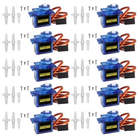 ARCELI 10 pieces 9G mini micro servo motor for hand/RC robot arm/walking helicopter boat plane helicopter car vehicle models control with cable, micro motor servos model making for Arduino