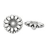 The Bead and Button Box - 10 Silver Tone Sunflower