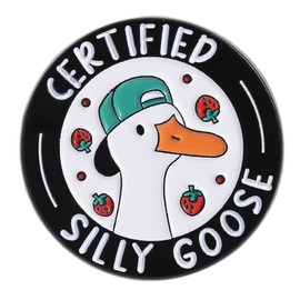 AAVEDGE Silly Goose Enamel Pins, Cute Pins for Backpacks, Clothes, Bags, Lanyards, Hats & Jackets. Strawberry Funny Novelty Lapel Brooch Pin for Women, Men, Teens, Girls & Boys.