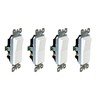 [4-Pack] PROCURU 3-Way Decorator Paddle Rocker Light Switch, 3-Wire, Grounding