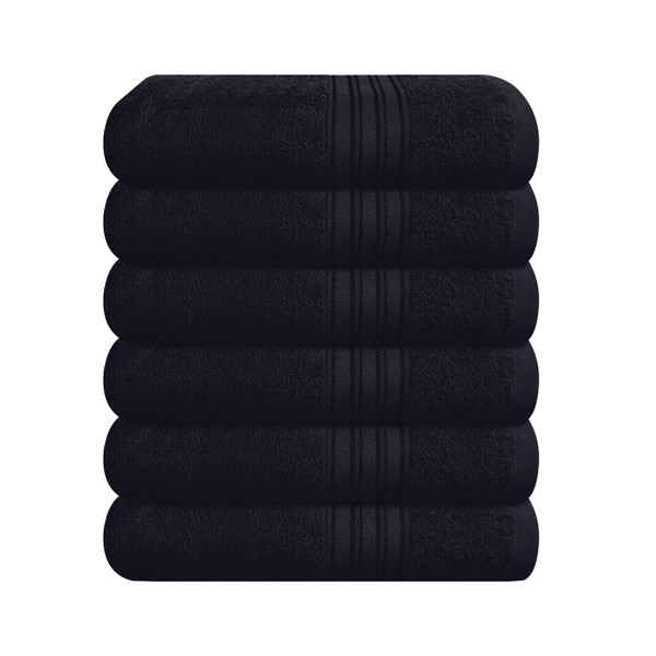 BOUTIQUO Ultra soft Cotton 6 -Piece Hand Towel Set 16x24