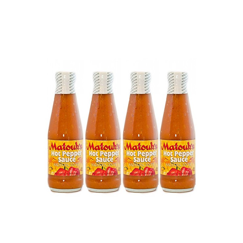 Matouk's Salsa Picante Hot Pepper Sauce, 10-Ounce Bottles (Pack of