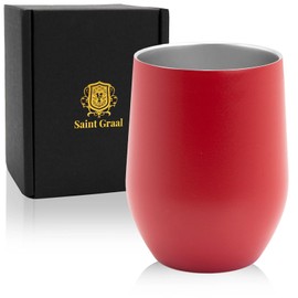 SaintGraal 60 Birthday Celebration Tumbler, Red Gift for Men and Women, Gift, Goods, Vacuum Insulated, 11.8 fl oz (350 ml)