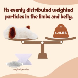 GADXV Dog Weighted Stuffed Animal 24in, Stuffed Dog Plush for Adult, Kids, Weighted Dog Stuffed Animal Plush Animal Gifts on Christmas, Birthday, Valentine's Day