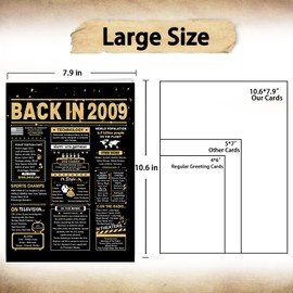 ZEPIHAM 16th Birthday Card,16 Year Old Birthday Decorations for Girls Boys, 16th Birthday Gifts for Son Daughter, Back in 2009 Birthday Card(16th)