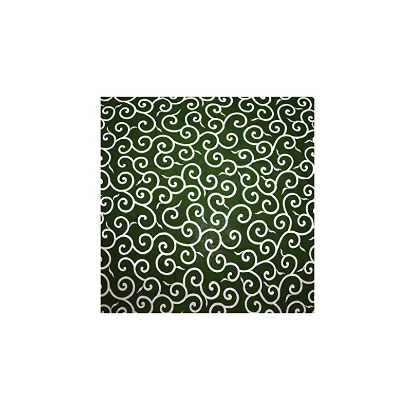 Arabesque Pattern Furoshiki 100% Cotton Made in Japan Green Bag