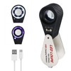 JuviPerpric Loupe Magnifier 15X Rechargeable Mgnifie with LED and UV