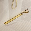 Neodrain 30-Inch Gold Linear Shower Drain, 2-in-1 Flat & Tile