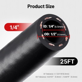 EVIL ENERGY 1/4 Marine Fuel Line Hose Type A1-15 Rubber 25FT SAE J1527