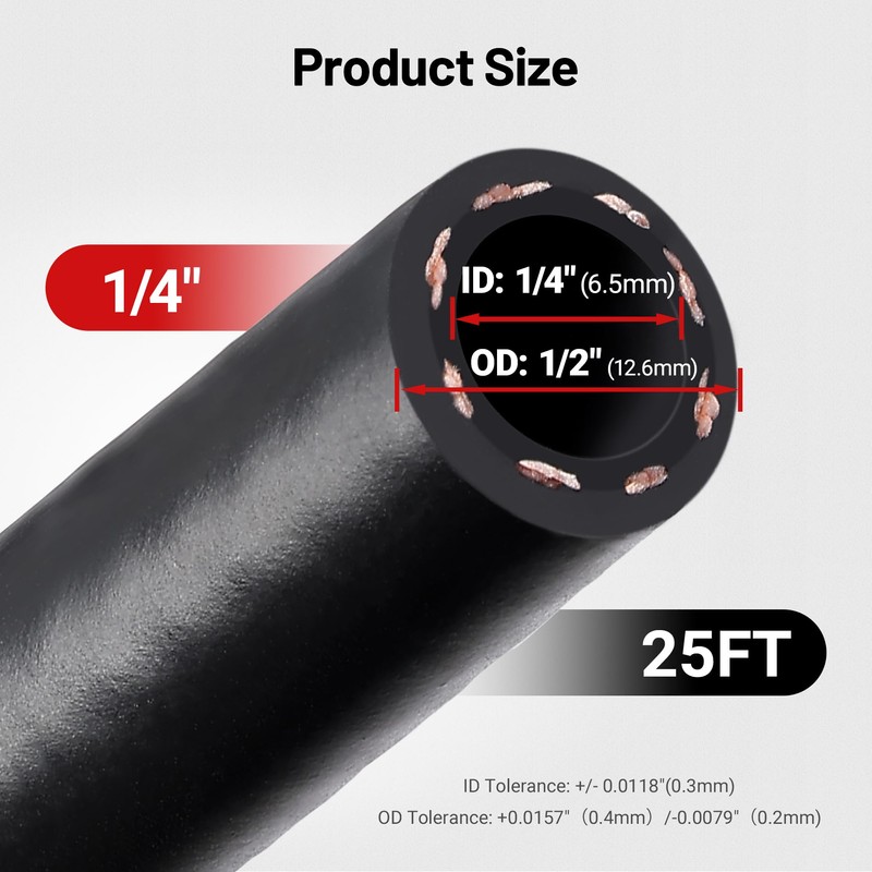 EVIL ENERGY 1/4 Marine Fuel Line Hose Type A1-15 Rubber