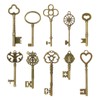 CHuangQi Vintage Skeleton Keys Set - Filigree Steampunk Antique Bronze
