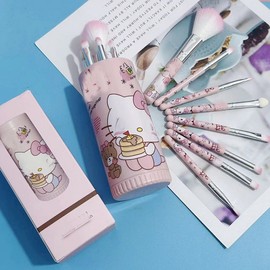 KT Cat 8-Piece Makeup Brush Set for Travel (a8) KT Barrel Makeup Brush 8-Piece Set 20ea