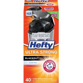 Hefty Ultra Strong 13 gal. Kitchen Trash Bags Drawstring 40 pk