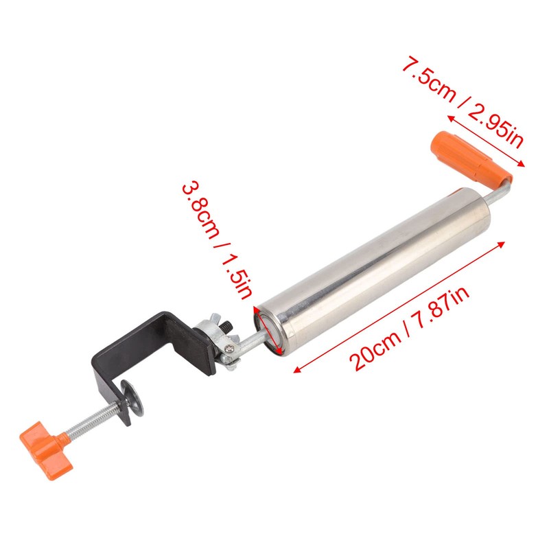 Stainless Steel Rolling Pin, Desktop Clip On Dough Roller 360
