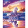 LUOGE 5D Diamond Painting Kits for Adults, Child DIY Diamonds by Numbers, White Horse Complete Cross Stitch Set, Crystal Rhinestone Embroidery, Diamond Art for Home, Wall Decor (40 x 30 cm), H20121206