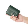 GOIACII Women's Credit Card Holder RFID Blocking Genuine Leather Dark