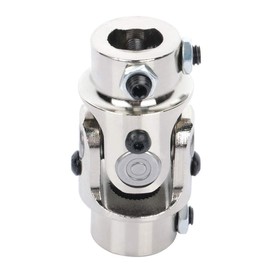 ROADFAR U Joint Universal Steering Shaft U Joint Coupler 3/4"-36 Spline * 3/4" DD Chrome Single U-Joint Shaft 83mm
