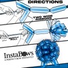 Insta Bows Five (5) Organza Ribbon Bows Blue Large Gift