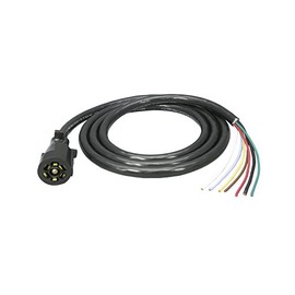 Bargman 7-Way Molded Trailer End Connector Kit with 8-Feet Cable - 50-67-003