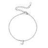 SILVERCUTE Tennis Chain Bangles for Womens J Initial Letter Charm