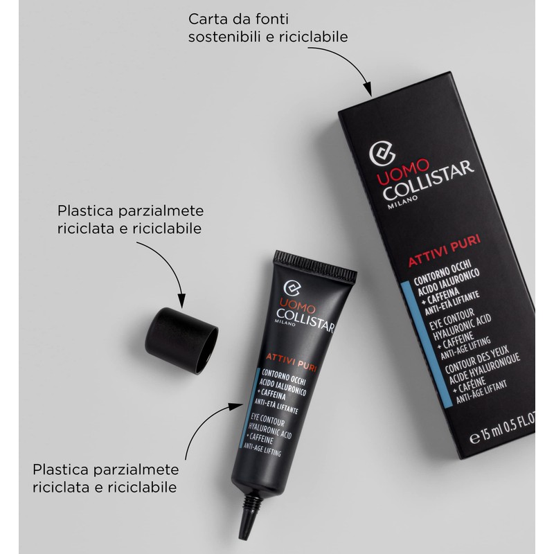 Collistar Attivi Puri Men's Lifting Anti-Ageing Eye Contour Care with