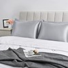 Yorkshire Bedding Grey Satin Pillow Cases 4 Pack for Hair