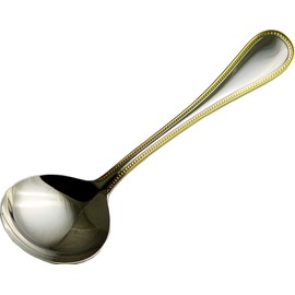 Lucky Wood 0-18413-030 Spoon, French Accent, Gold Color, Bouillon Spoon