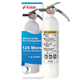 Kidde Mariner 110 Marine Fire Extinguisher for Boats, 1-A:10-B:C, 3.9 Lbs., Coast Guard Approved, Strap Bracket (Included), White