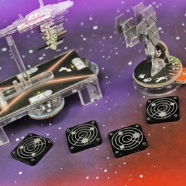 LITKO Scanner Blip Tokens | Radar Tokens | Hidden Movement Marker | Target Lock | Miniature Wargames | Pack of 10 | (Transparent Grey)