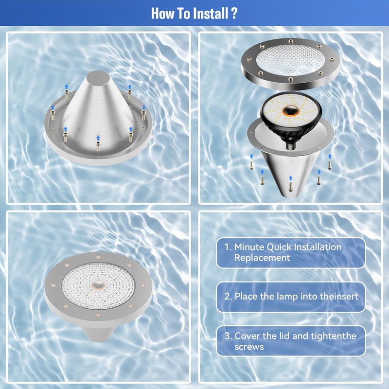 MORSEN Pool Light Bulb - 120V 70W LED Pool Lights