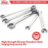 BILITOOLS 12-Piece Flare Nut Wrench Set, Metric & Standard, 12-Point