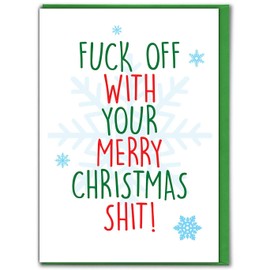 Brainbox Candy - Rude Christmas Cards - Christmas Shiz - Funny Offensive Christmas Cards Perfect for Best Friends, Friends, Friends, Lovers