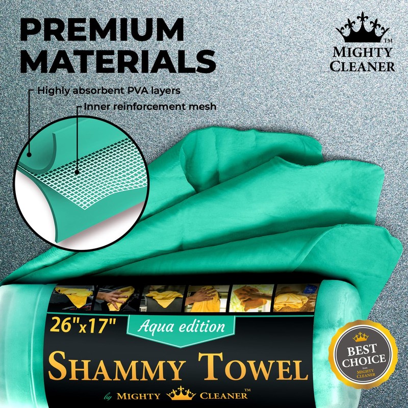 Premium 2pk +1 Free Shammy Cloth for Car Drying -