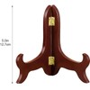 Brown Wooden Display Stand Plate Holder Easels, 4Pcs Wooden Display