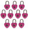 10PCS Small Cute Heart Shape Padlocks with Keys for Diaries,