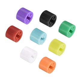 CoCud Clothes Hanger Markers (Blank) Fits 3.5mm Rod Diameter Plastic Reusable Clothes Color Coding Marker Tags in 8 Colors - (Use for Wire Clothes Hangers), 200pcs