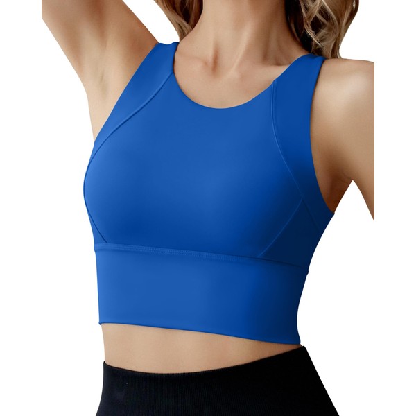 Ama Larsi High Neck Sports Bra for Women Longline Medium