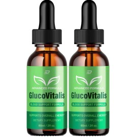 Gluco Vitalis (2 Pack) Gluco Vitalis Healthy Formula - GlucoVitalis All Natural Healthy Levels