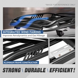 Auto Dynasty Roof Rack Cargo Carrier Basket Fits Vehicles with Crossbars, Universal Aluminum Car Top Luggage Holder for Cars Trucks SUVs, 50" L x 38" W x 5.5" H, Powdercoat Black