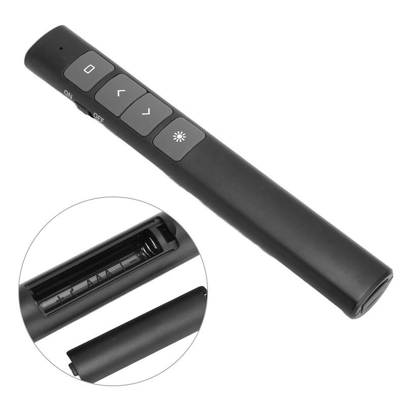 Presentation Clicker 2.4G RF Chip ABS Silicone Buttons Portable Plug