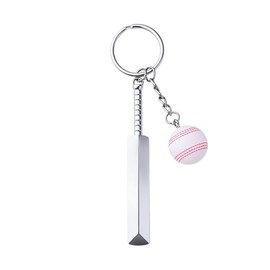Cricket Ball Keychain for Men Women Birthday Christmas Gifts for Cricketer Coach Player Sports Gift Keychain for Cricket Lovers Fans Crickets Bat Key Chain Ring for Backpack Bag Charm