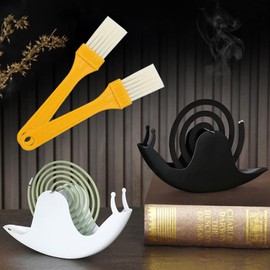 Pack of 2 Mosquito Coil Holder, Creative Mosquito Coil Holder, Snail Mosquito Spiral Holder, Portable Mosquito Spiral Container Holder for Mosquito Coils for Indoor and Outdoor Use