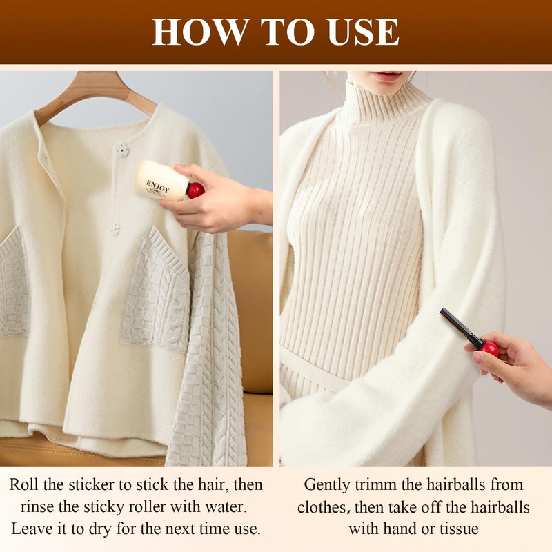 Enjoy Lint Roller, 2 In1 Washable Lint Remover, Reusable Mini