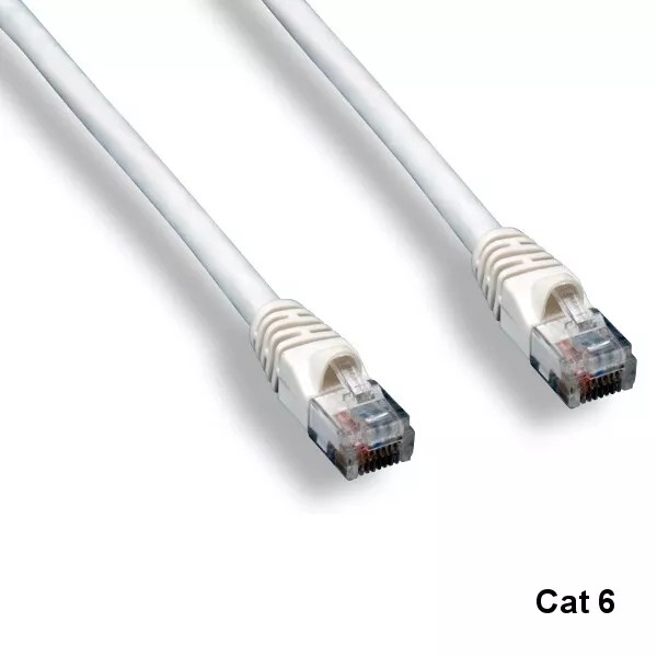 Kentek White 75ft UTP Cat6 Cable 24AWG RJ45 Pure Copper