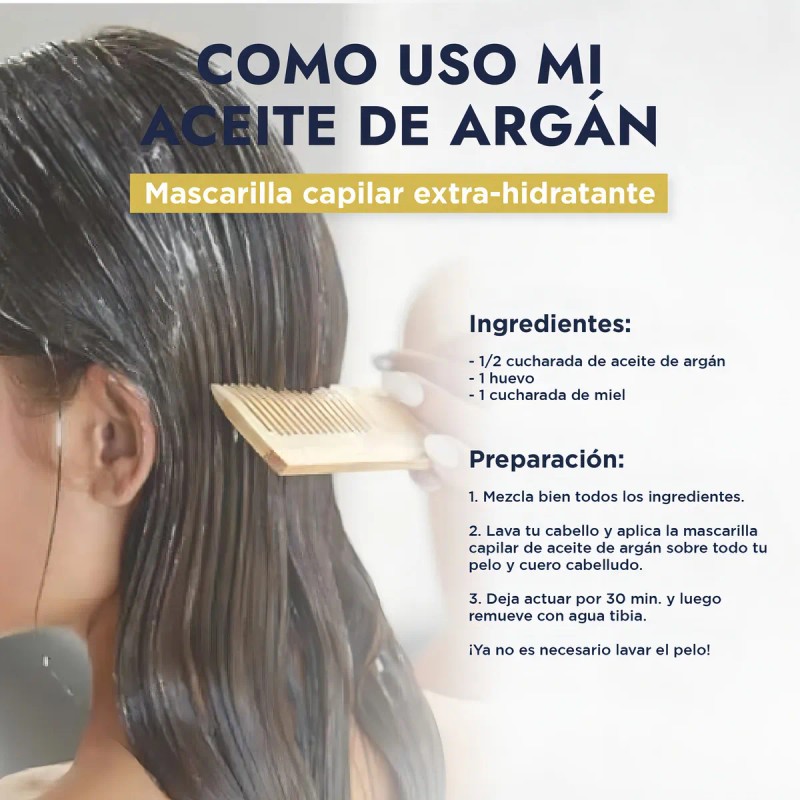 Aceite de Argán Puro Orgánico Hebbe Cosmetics 100ml Prensado en
