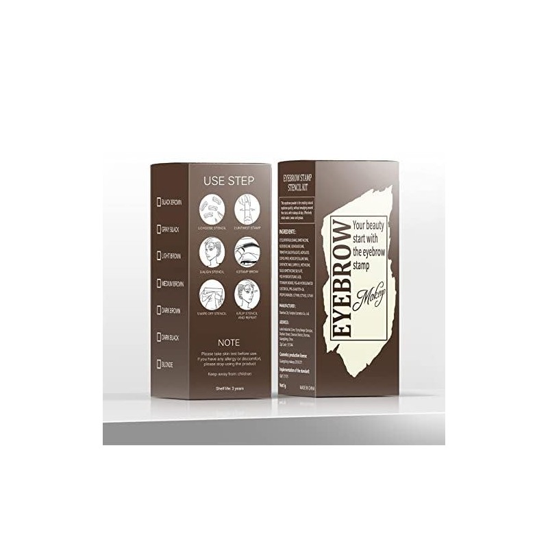 Eye Brow Stamp for Older Women Easy to Use Dark