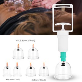 Massage Cupping Set, 6pcs/lot Cups Chinese Medical Cupping Sets Device Vacuum Suction Body Cupping Cans Healthy Massage for Cupping Massage